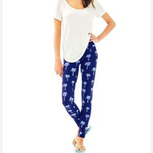 Lilly Pulitzer Luxletic Leggings Palm Tree "It's Always Sunny Somewhere" Size M